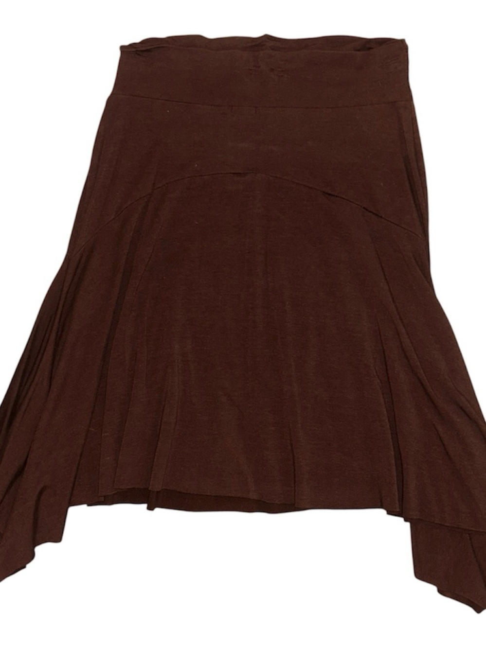 Knee length Maurices Brown Skirt with Flared long sides  medium